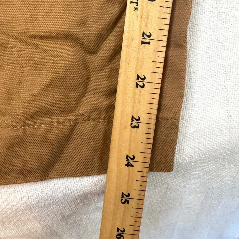 Banana Republic XL Brown Lyocell Linen Cotton Relaxed Cropped Pull On Pants